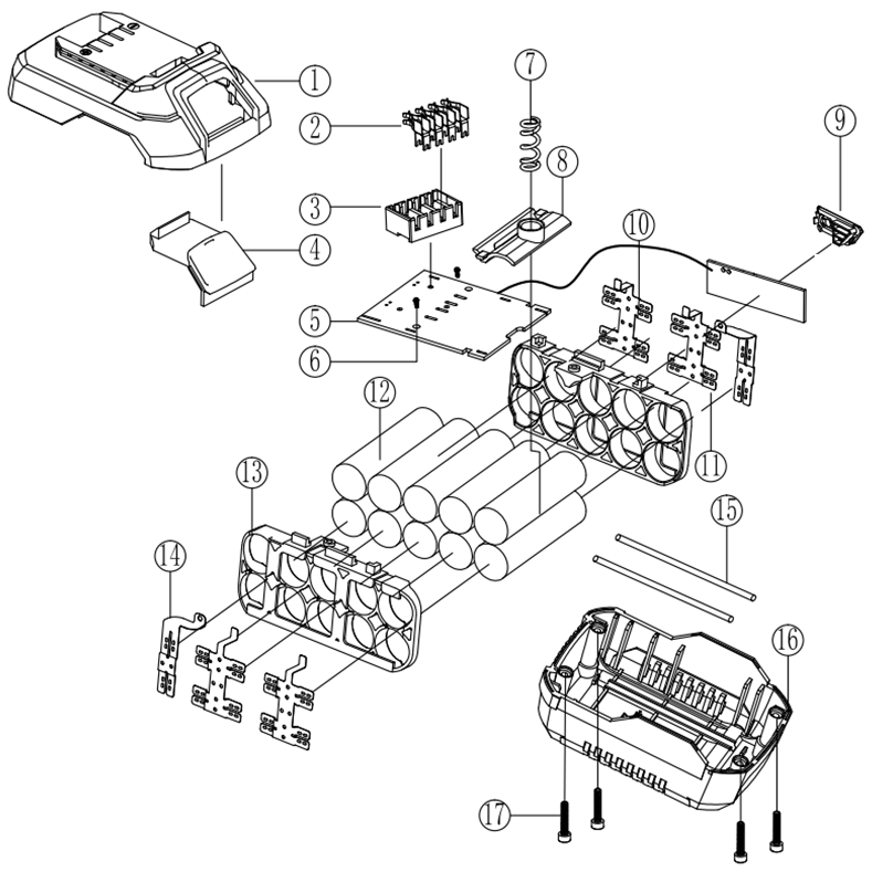 Запчасти Аккумуляторная батарея Li-Ion, 18 В, C1 АКБ-18-3 С1
