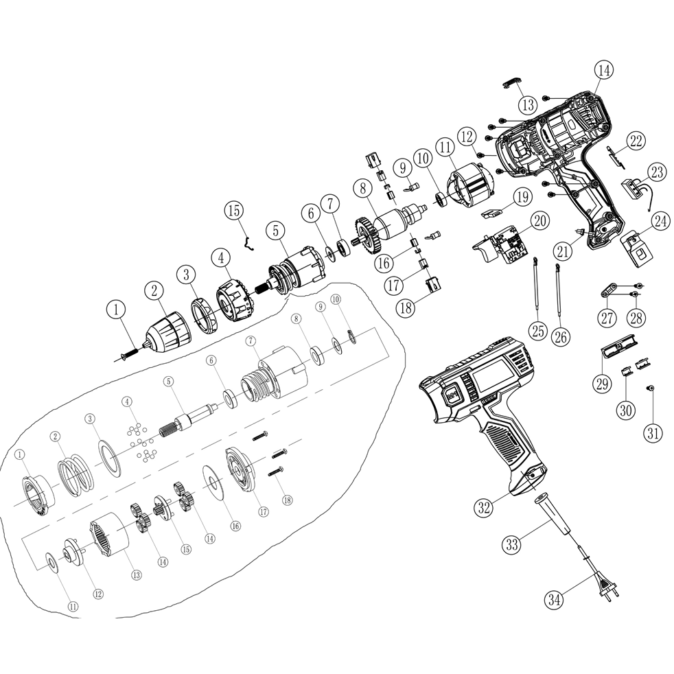 Запчасти Зубр ДШ-М1-400