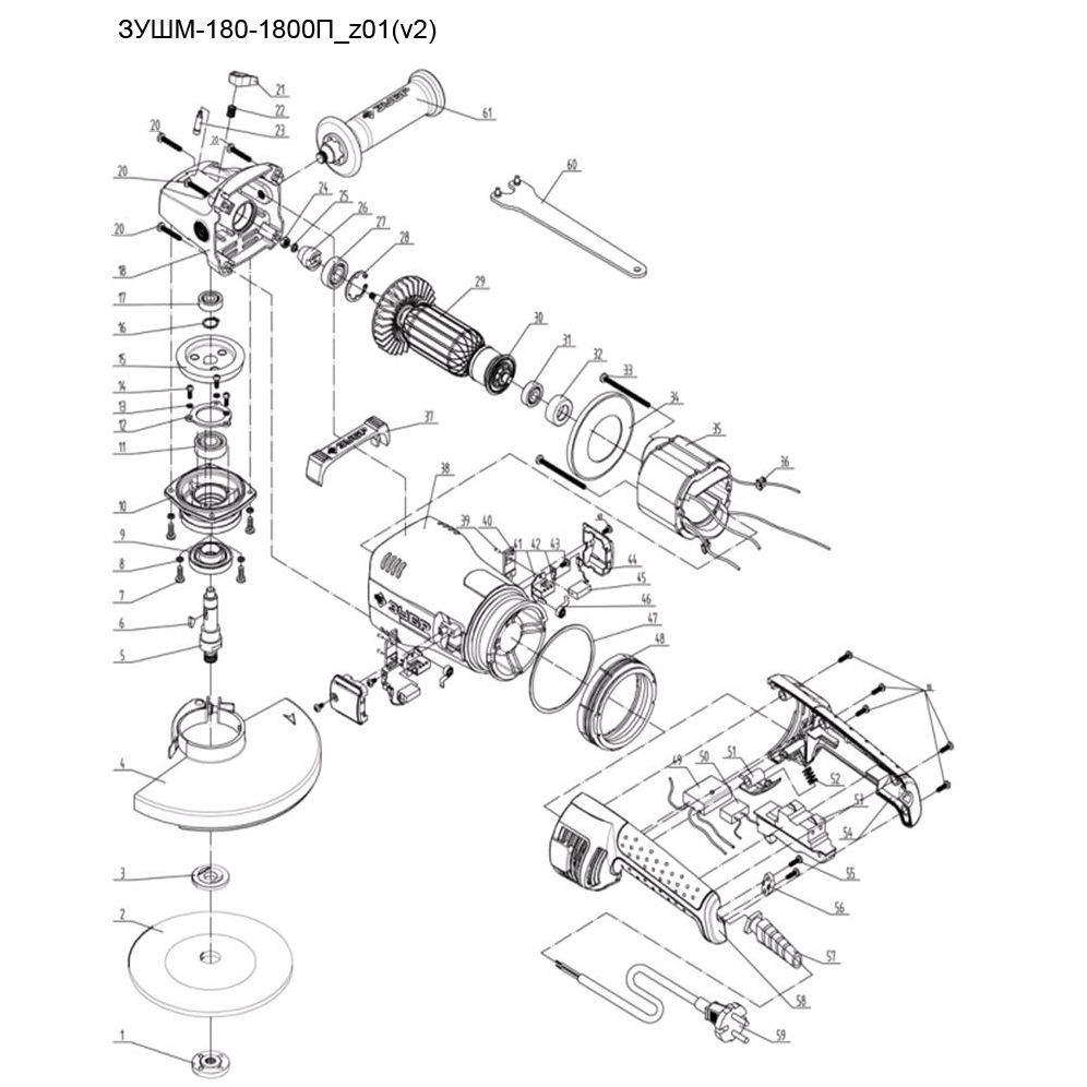 Запчасти Зубр ЗУШМ-180-1800П_z01