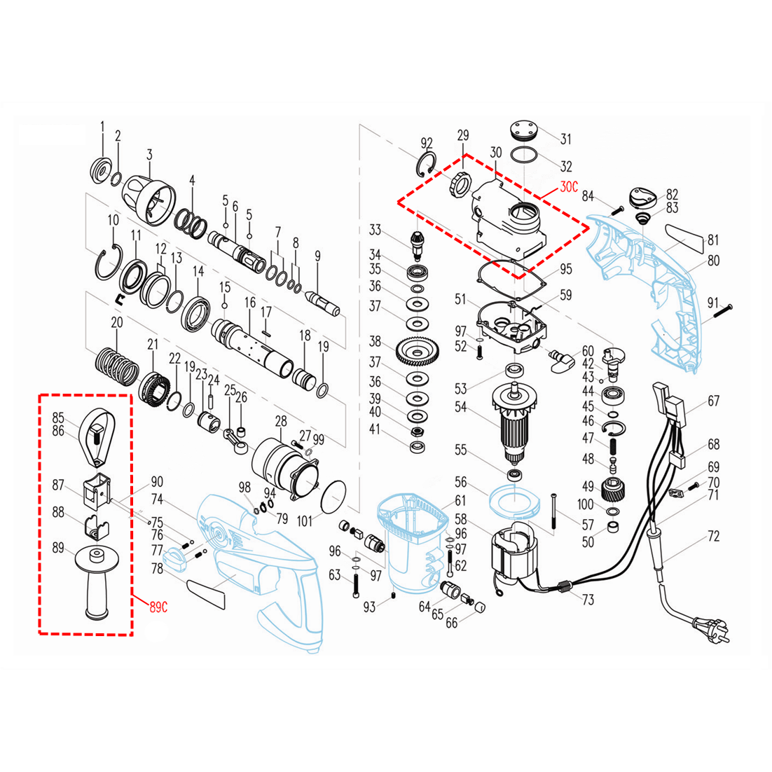 Запчасти Зубр SDS-plus ЗП-805ЭК