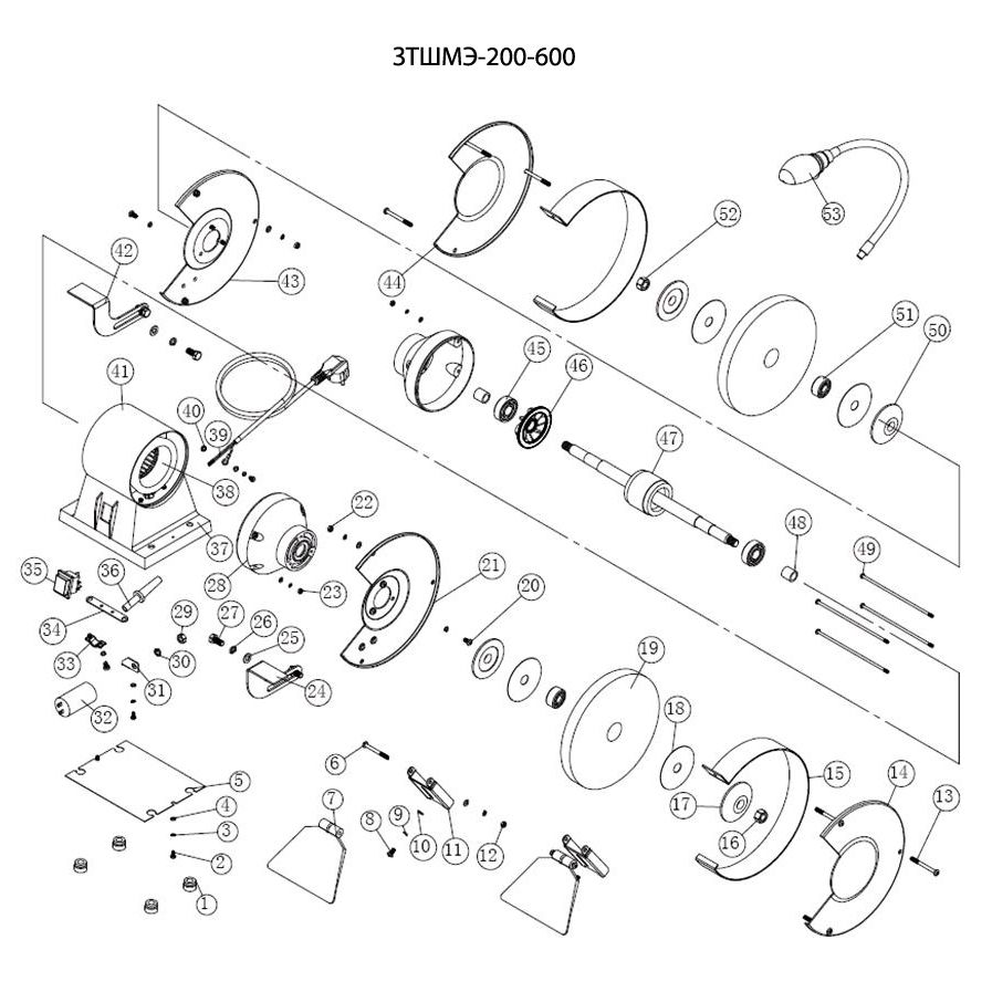 Запчасти Зубр ЗТШМЭ-200-600