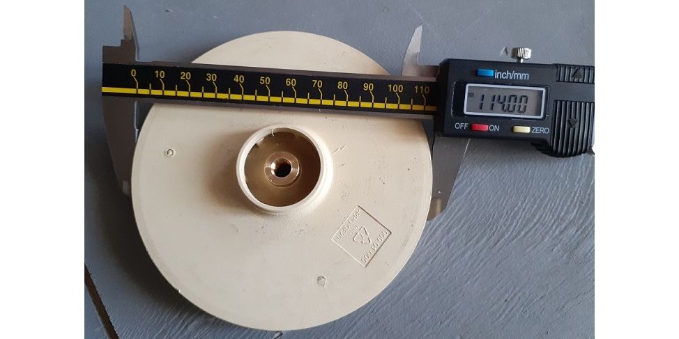 Крыльчатка насоса D120x22 для Зубр ЗНАС-800 <br>(Артикул: U455-800-034)